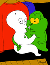 Cartoon: PolterGays (small) by Munguia tagged poltergeist,gays,casper,slimer,ghostbusters,ghost,tv,closet