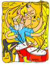 Cartoon: Re-dobles (small) by Munguia tagged redobles tambor slam musica batery batero bateria percusion drum drumer futurismo futurism