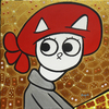 Cartoon: Red hat kitty (small) by Munguia tagged corn,poppy,kees,van,dongen,parody,version,spoof,iconic,famous,paintings,parodies,munguia
