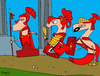 Cartoon: Roman numbers (small) by Munguia tagged numerals numbers roman one two three uno dos tres