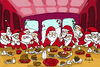 Cartoon: Santa Cena (small) by Munguia tagged santa,cena,last,supper,leonardo,da,vinci,christmas,navidad,colacho,clos,parodia,parody,famous,painting,version,spoof
