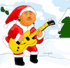 Cartoon: Santa Na (small) by Munguia tagged carlos,santana,guitar,xmas,san,nicolas,colacho