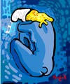 Cartoon: Smurfette (small) by Munguia tagged blue,nude,pablo,ruiz,picasso,smurfs,pitufos,pitufina,desnudo,azul,famous,paintings,parodies