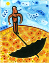 Cartoon: sombrilla (small) by Munguia tagged umbrella sombrilla shadow paint munguia surreal