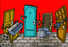 Cartoon: The Doors (small) by Munguia tagged the,doors,la,woman,jim,morrison,music,rock,70s