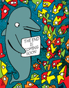 Cartoon: The Message (small) by Munguia tagged dolphin,end,is,near,coming,soon,apocallipsis,ocean