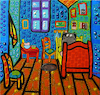 Cartoon: The Quarter paint (small) by Munguia tagged vincent,van,gogh,arles,room,el,cuarto,de,pintura,parody,famous,paintings