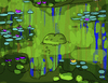 Cartoon: The Swamp Thing (small) by Munguia tagged claude monet nenufares lilies parody munguia monster