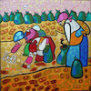 Cartoon: Trash Challenge (small) by Munguia tagged jean,francois,millet,the,gleaners,las,espigadoras,famous,paintings,parodies,reto,basura,recoleccion