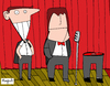 Cartoon: Two and a half Men (small) by Munguia tagged munguia,calcamunguia,charlie,sheen,harper,jake,allan,men,tv,show,wagner,channel