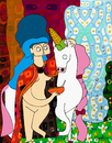 Cartoon: UniCorn (small) by Munguia tagged unicorn,corn,moreau,symbolism,elote