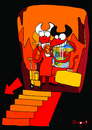 Cartoon: vacations to earth (small) by Munguia tagged devil evil diablo satan earth hell fire hot vacation vacaciones