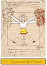 Cartoon: Vitruvios new cheerleader (small) by Munguia tagged vitruvious da vinci leonardo drawing cheer porrista team soccer futbal