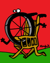 Cartoon: wheelchair (small) by Munguia tagged wheel,chair,rueda,silla,de,munguia,costa,rica,humor,grafico,caricatura