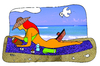 Cartoon: barco hundido (small) by Munguia tagged beach,ship,tong,sea,sinking,sink,girl,woman,sex,rump,back