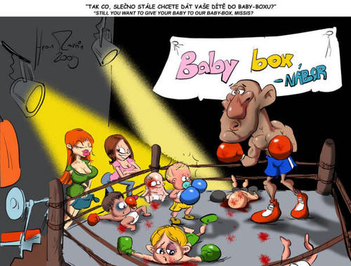 Cartoon: baby box (medium) by Martin Hron tagged baby,box