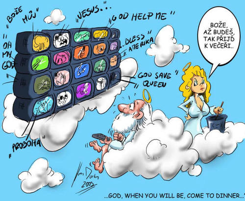 Cartoon: oh my god.. (medium) by Martin Hron tagged god