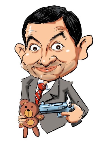 Cartoon: Rowan Atkinson (medium) by Martin Hron tagged rowan