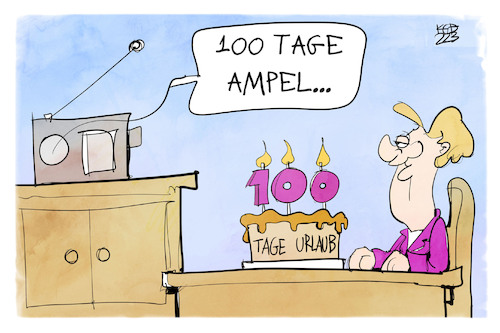 Cartoon: 100 Tage Ampel (medium) by Kostas Koufogiorgos tagged karikatur,koufogiorgos,ampel,regierung,merkel,urlaub,feier,politik,karikatur,koufogiorgos,ampel,regierung,merkel,urlaub,feier,politik