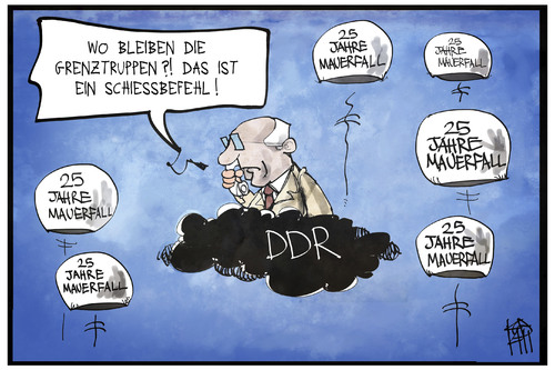 Cartoon: 25 Jahrfeier Mauerfall (medium) by Kostas Koufogiorgos tagged karikatur,koufogiorgos,illustration,cartoon,mauer,honecker,grenze,grenztruppe,schießbefehl,ddr,wolke,mauerfall,ballon,politik,karikatur,koufogiorgos,illustration,cartoon,mauer,honecker,grenze,grenztruppe,schießbefehl,ddr,wolke,mauerfall,ballon,politik