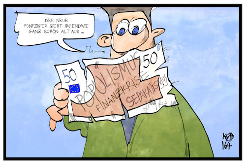 Cartoon: 50 Euro-Schein (medium) by Kostas Koufogiorgos tagged karikatur,koufogiorgos,illustration,cartoon,euro,europa,schein,banknote,50,fünfziger,populismus,nationalismus,extremismus,europäer,wirtschaft,geld,eurozone,karikatur,koufogiorgos,illustration,cartoon,euro,europa,schein,banknote,50,fünfziger,populismus,nationalismus,extremismus,europäer,wirtschaft,geld,eurozone