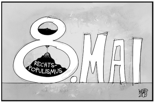 Cartoon: 8. Mai-Tag der Befreiung (medium) by Kostas Koufogiorgos tagged karikatur,koufogiorgos,illustration,cartoon,rechtspopulismus,rechtsextremismus,sanduhr,geschichte,nationalsozialismus,kriegsende,weltkrieg,karikatur,koufogiorgos,illustration,cartoon,rechtspopulismus,rechtsextremismus,sanduhr,geschichte,nationalsozialismus,kriegsende,weltkrieg