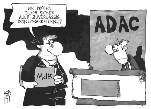 Cartoon: ADAC (medium) by Kostas Koufogiorgos tagged karikatur,illustration,doktorarbeit,verkehr,automobilclub,verein,autoclub,adac,koufogiorgos,cartoon,politiker,mdb,politik,betrug,dissertation,illustration,karikatur,cartoon,koufogiorgos,adac,autoclub,verein,automobilclub,verkehr,doktorarbeit,dissertation,betrug,politik,mdb,politiker