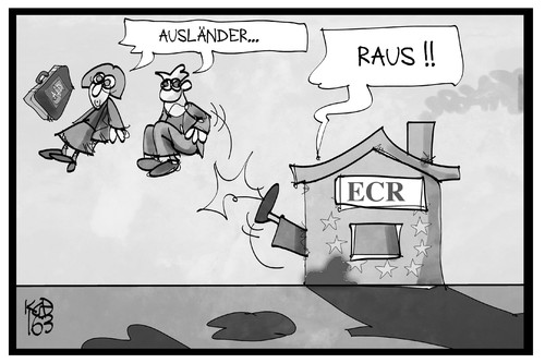 Cartoon: AfD raus! (medium) by Kostas Koufogiorgos tagged karikatur,koufogiorgos,illustration,cartoon,afd,europa,ecr,fraktion,europaparlament,rauswurf,ausländer,raus,rechtspopulismus,karikatur,koufogiorgos,illustration,cartoon,afd,europa,ecr,fraktion,europaparlament,rauswurf,ausländer,raus,rechtspopulismus