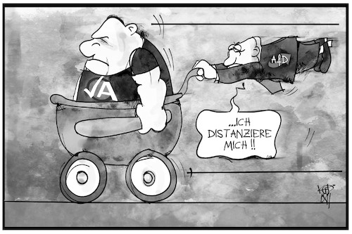 Cartoon: AfD und ihre Jugend (medium) by Kostas Koufogiorgos tagged karikatur,koufogiorgos,illustration,cartoon,afd,jugend,kinderwagen,distanz,ja,partei,neonazi,karikatur,koufogiorgos,illustration,cartoon,afd,jugend,kinderwagen,distanz,ja,partei,neonazi