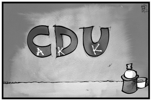 Cartoon: AKK wird Vorsitzende der CDU (medium) by Kostas Koufogiorgos tagged karikatur,koufogiorgos,illustration,cartoon,akk,cdu,vorsitz,karikatur,koufogiorgos,illustration,cartoon,akk,cdu,vorsitz