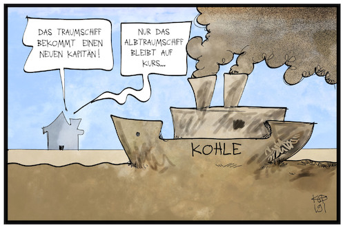 Cartoon: Albtraum Kohle (medium) by Kostas Koufogiorgos tagged karikatur,koufogiorgos,illustration,cartoon,kohle,kohlekommission,schiff,albtraum,albtraumschiff,frachter,energie,energiewende,klima,zdf,fernsehen,karikatur,koufogiorgos,illustration,cartoon,kohle,kohlekommission,schiff,albtraum,albtraumschiff,frachter,energie,energiewende,klima,zdf,fernsehen