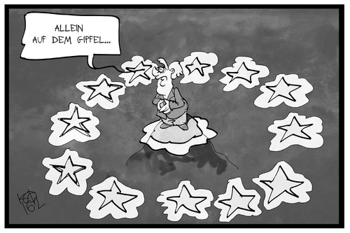 Allein auf dem EU-Gipfel Allein auf dem EU-Gipfel