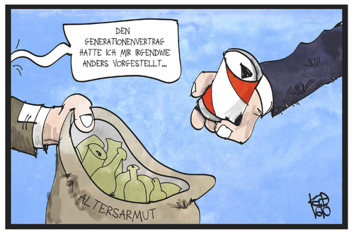 Cartoon: Altersarmut (medium) by Kostas Koufogiorgos tagged karikatur,koufogiorgos,illustration,cartoon,altersarmut,rente,dosenpfand,flaschen,sammeln,generationenvertrag,gerechtigkeit,geselllschaft,karikatur,koufogiorgos,illustration,cartoon,altersarmut,rente,dosenpfand,flaschen,sammeln,generationenvertrag,gerechtigkeit,geselllschaft