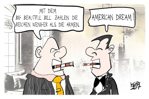 Cartoon: American Dream (medium) by Kostas Koufogiorgos tagged karikatur,koufogiorgos,american,dream,steuern,arm,reich,usa,gerechtigkeit,karikatur,koufogiorgos,american,dream,steuern,arm,reich,usa,gerechtigkeit