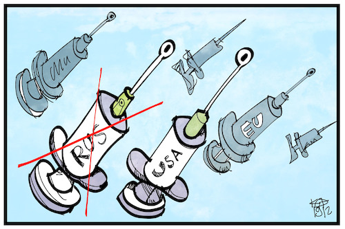 Cartoon: Anti-Doping (medium) by Kostas Koufogiorgos tagged karikatur,koufogiorgos,illustration,cartoon,anti,doping,wada,russland,sport,betrug,olympia,spritze,karikatur,koufogiorgos,illustration,cartoon,anti,doping,wada,russland,sport,betrug,olympia,spritze