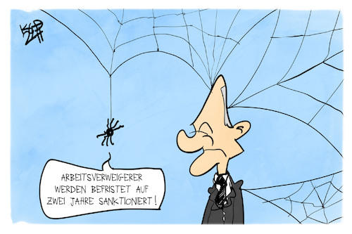 Cartoon: Arbeitsverweigerung (medium) by Kostas Koufogiorgos tagged karikatur,koufogiorgos,scholz,arbeitsverweigerung,karikatur,koufogiorgos,scholz,arbeitsverweigerung