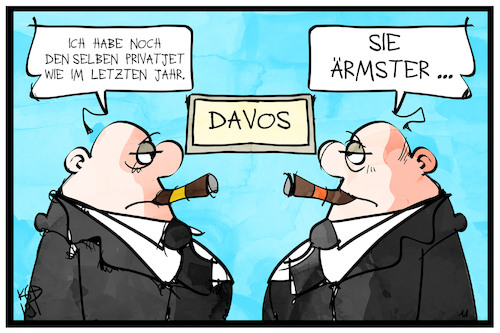 Cartoon: Arm in Davos (medium) by Kostas Koufogiorgos tagged karikatur,koufogiorgos,illustration,cartoon,davos,arm,privatjet,reich,reichtum,geld,wirtschaft,weltwirtschaftsforum,karikatur,koufogiorgos,illustration,cartoon,davos,arm,privatjet,reich,reichtum,geld,wirtschaft,weltwirtschaftsforum