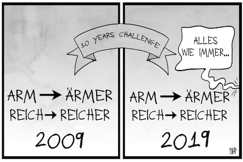 Cartoon: Arm und Reich (medium) by Kostas Koufogiorgos tagged karikatur,koufogiorgos,illustration,cartoon,arm,reich,armut,reichtum,challenge,entwicklung,gesellschaft,wohlstand,karikatur,koufogiorgos,illustration,cartoon,arm,reich,armut,reichtum,challenge,entwicklung,gesellschaft,wohlstand