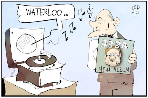 Cartoon: Armins Waterloo (medium) by Kostas Koufogiorgos tagged karikatur,koufogiorgos,illustration,cartoon,armin,waterloo,abba,laschet,scholz,umfrage,karikatur,koufogiorgos,illustration,cartoon,armin,waterloo,abba,laschet,scholz,umfrage