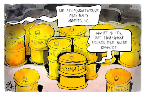 Cartoon: Atomkraft (medium) by Kostas Koufogiorgos tagged karikatur,koufogiorgos,atomkraft,atommüll,akw,ersparnisse,energie,karikatur,koufogiorgos,atomkraft,atommüll,akw,ersparnisse,energie