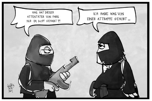 Cartoon: Attrappen-Anschlag in Paris (medium) by Kostas Koufogiorgos tagged karikatur,koufogiorgos,illustration,cartoon,paris,terrorist,terrorismus,attrappe,anschlag,attentat,gehirn,kopf,islamismus,karikatur,koufogiorgos,illustration,cartoon,paris,terrorist,terrorismus,attrappe,anschlag,attentat,gehirn,kopf,islamismus