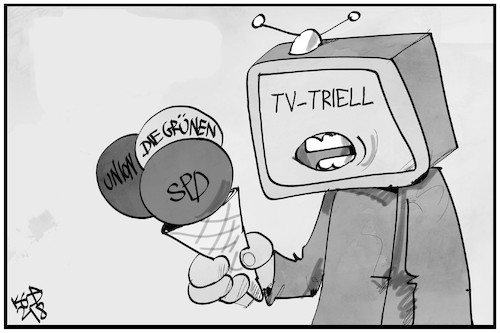 Auftakt zum TV-Triell Auftakt zum TV-Triell