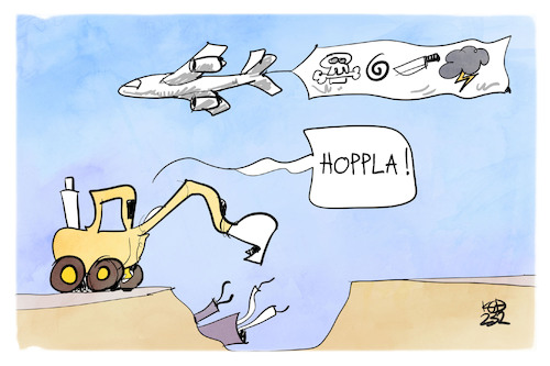 Bagger vs. Flugzeug Bagger vs. Flugzeug