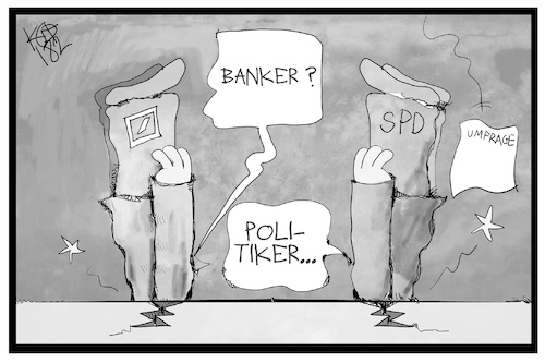 Cartoon: Banker und Politiker (medium) by Kostas Koufogiorgos tagged karikatur,cartoon,illustration,koufogiorgos,banker,politiker,umfrage,bank,verlust,kopflos,karikatur,cartoon,illustration,koufogiorgos,banker,politiker,umfrage,bank,verlust,kopflos