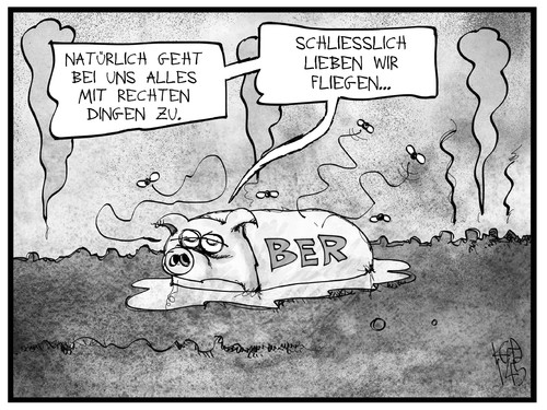 Cartoon: BER und das oder die Fliegen (medium) by Kostas Koufogiorgos tagged karikatur,koufogiorgos,illustration,cartoon,ber,flughafen,berlin,brandenburg,sauerei,sumpf,korruption,wirtschaft,politik,fliegen,karikatur,koufogiorgos,illustration,cartoon,ber,flughafen,berlin,brandenburg,sauerei,sumpf,korruption,wirtschaft,politik,fliegen