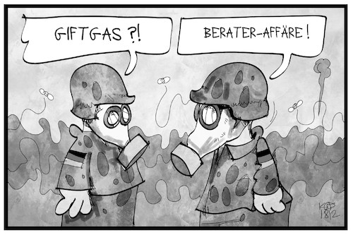 Cartoon: Berateraffäre Bundeswehr (medium) by Kostas Koufogiorgos tagged karikatur,koufogiorgos,illustration,cartoon,bundeswehr,affäre,gestank,milität,berater,soldaten,untersuchung,ausschuss,karikatur,koufogiorgos,illustration,cartoon,bundeswehr,affäre,gestank,milität,berater,soldaten,untersuchung,ausschuss