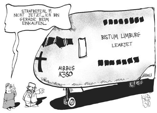 Cartoon: Bistum Limburg (medium) by Kostas Koufogiorgos tagged limburg,bischof,elst,bistum,kirche,karikatur,koufogiorgos,limburg,bischof,elst,bistum,kirche,karikatur,koufogiorgos