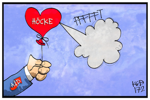 Cartoon: Björn Höcke (medium) by Kostas Koufogiorgos tagged karikatur,koufogiorgos,illustration,cartoon,afd,hoecke,ausschluss,partei,herz,ballon,liebe,luft,karikatur,koufogiorgos,illustration,cartoon,afd,hoecke,ausschluss,partei,herz,ballon,liebe,luft