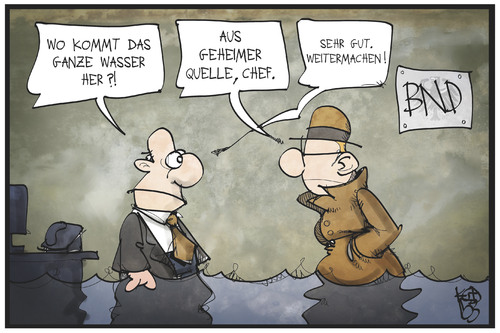 Cartoon: BND-Watergate (medium) by Kostas Koufogiorgos tagged karikatur,koufogiorgos,illustration,cartoon,watergate,bnd,bundesnachrichtendienst,agent,geheim,quelle,wasser,schaden,büro,politik,sabotage,karikatur,koufogiorgos,illustration,cartoon,watergate,bnd,bundesnachrichtendienst,agent,geheim,quelle,wasser,schaden,büro,politik,sabotage