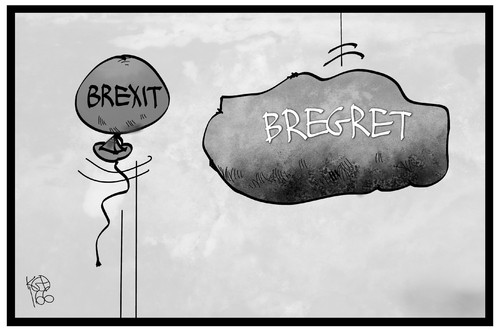 Cartoon: Bregret (medium) by Kostas Koufogiorgos tagged karikatur,koufogiorgos,illustration,cartoon,begret,brexit,konsequenz,eu,europa,referendum,grossbritannien,luftballon,felsbrocken,hoch,fallen,himmel,luft,feier,bedauern,abstimmung,politik,uk,demokratie,karikatur,koufogiorgos,illustration,cartoon,begret,brexit,konsequenz,eu,europa,referendum,grossbritannien,luftballon,felsbrocken,hoch,fallen,himmel,luft,feier,bedauern,abstimmung,politik,uk,demokratie